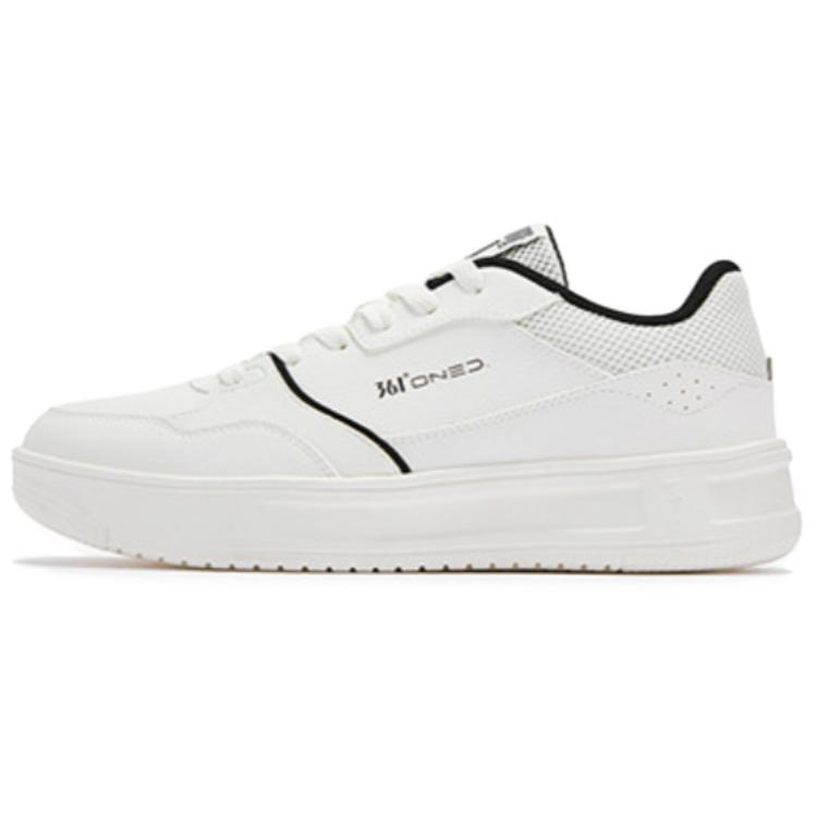 361° Кроссовки для скейтбординга мужские Synthetic Leather, Mesh Slip Resistant Abrasion Resistant Low top White