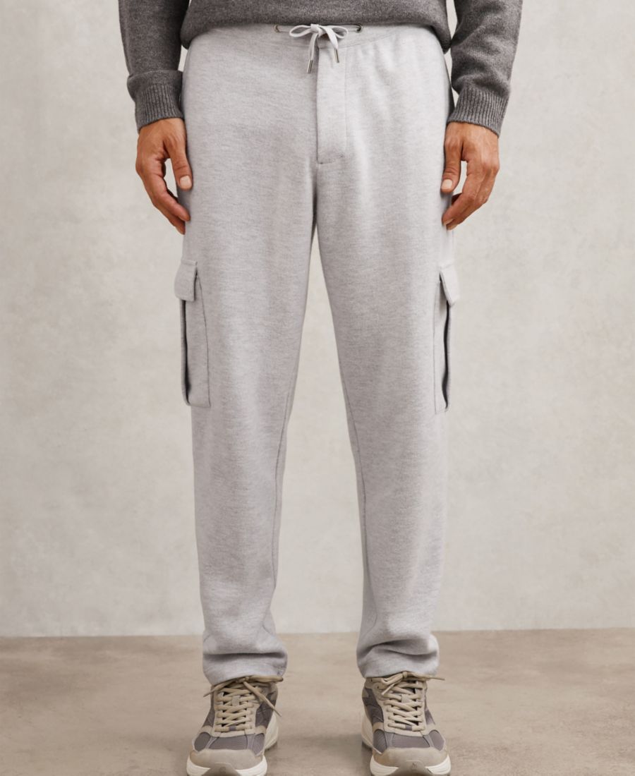 

Мужской трикотажный комбинезон-карго с хлопковыми брюками REISS, Gray Marl