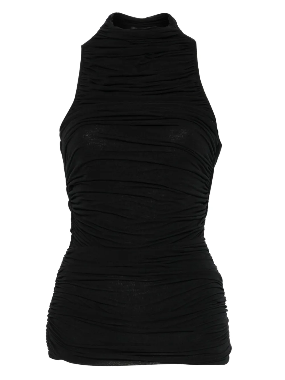 

Топ с рюшами Amen, черный