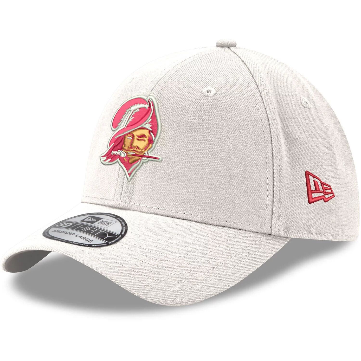 

Мужская белая кепка New Era Tampa Bay Buccaneers с логотипом Iced II 39THIRTY