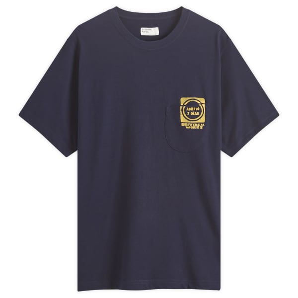 

Футболка с принтом и карманом Universal Works, мультиколор