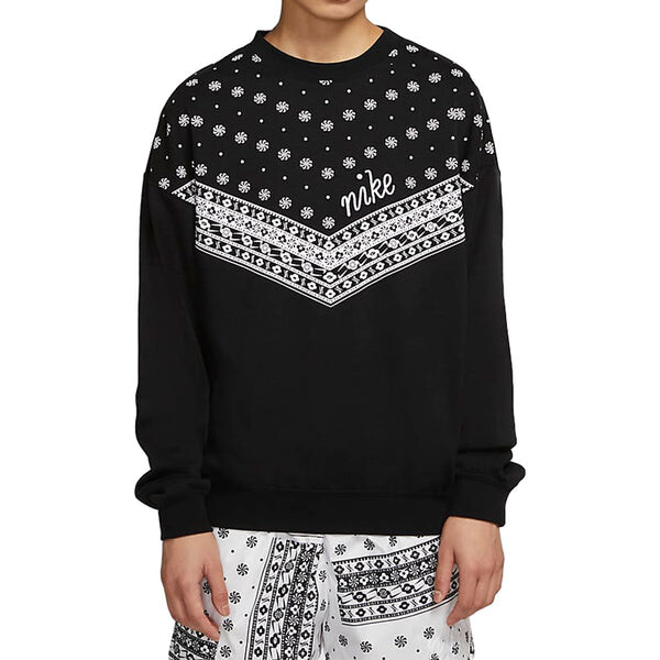Толстовка (WMNS) Nike Sportswear Heritage Round-neck Sweatshirt 'Black', черный — фото 3