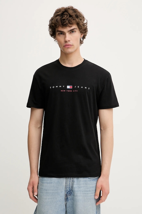 

Хлопковая футболка Tommy Jeans, черный