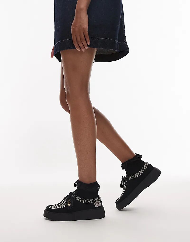 Туфли Clarks Torview из кожи с кисточками из черного твида — фото 2