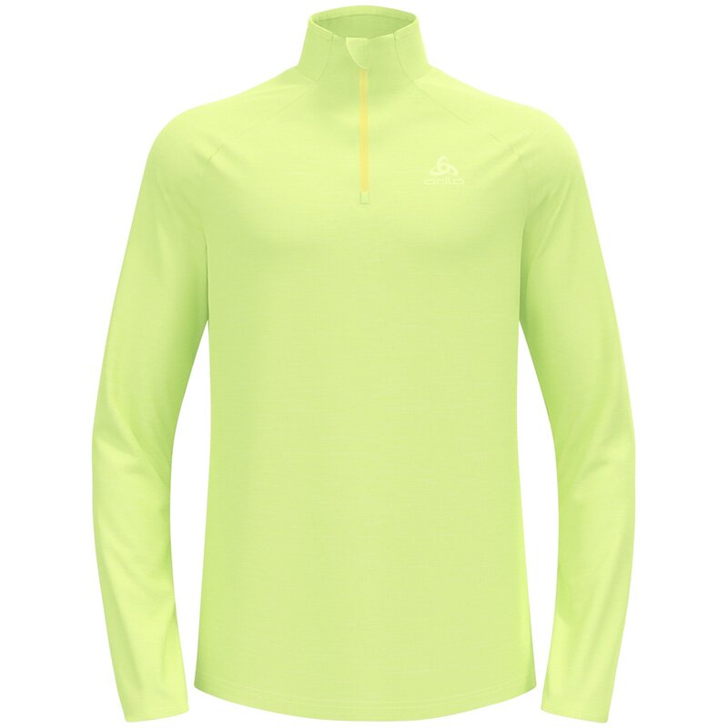 

Средний слой 1/2 молния миллениум эл Odlo, цвет shadow lime melange