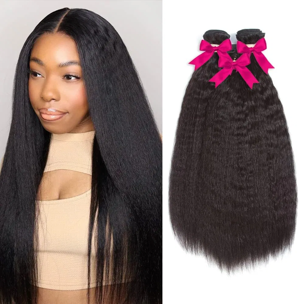 Набор париков Kinky Straight Hair Kerriana 3 шт 26-30 дюймов натуральный черный