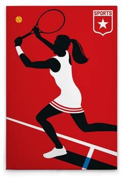 

Картина на холсте A.S. Création Tennisplayer цвет rotgelbschwarzweiss