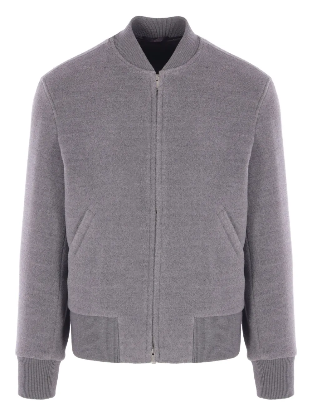 

Шерстяная бомбер-куртка Lardini, серый