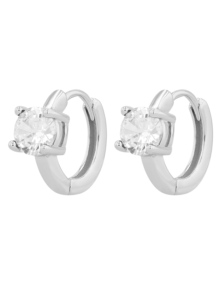 

Женские серьги-кольца Adeliás из серебра 925 пробы с кубическим цирконием, диаметр 9 мм