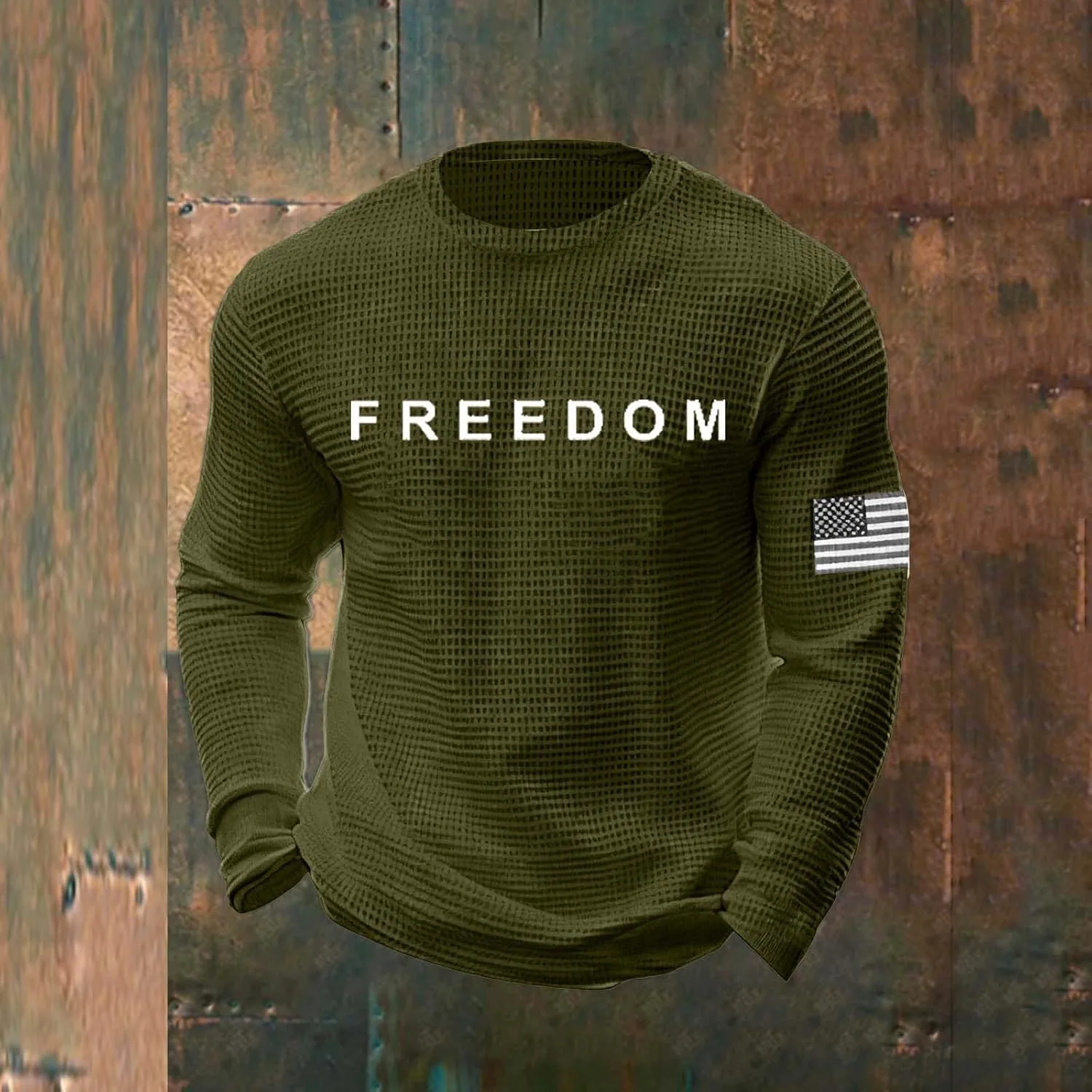 Футболка Charlie Kirk Freedom, мужская, Waffle Knit — фото 2