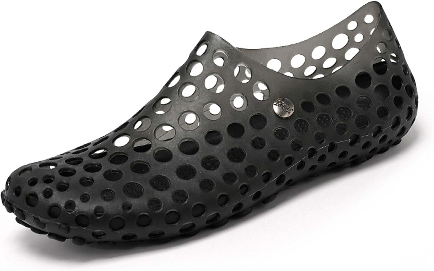 

Мужские и женские сандалии с противоскользящей подошвой, с вырезами, водонепроницаемые, для дома, легкие, для душа, сада, летние, быстросохнущие, для плавания и пляжа, для прогулок на улице, дышащие клоги Generic, черный