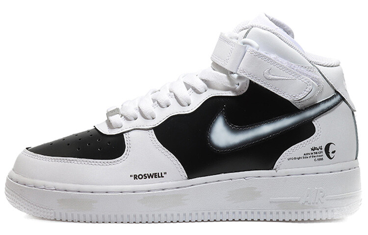 

Кроссовки Nike Air Force 1 Skateboard Shoes Men Mid-Top White Black