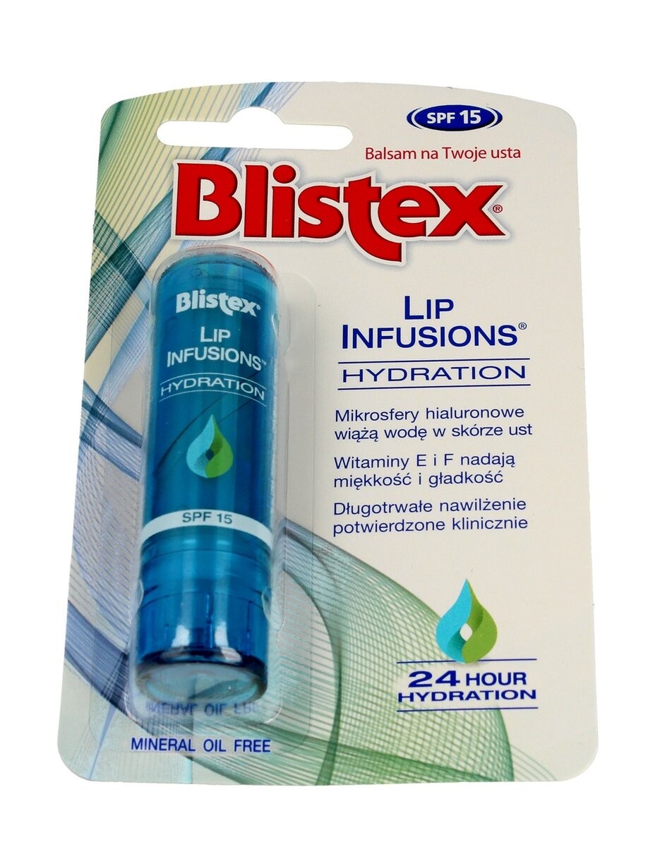

Blistex, Lip Infusions, увлажняющий бальзам для губ, SPF 15, 3,7 г