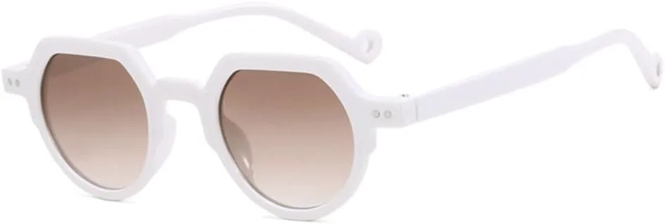 

Солнцезащитные очки MUTYNE Rivet маленькие круглые, для женщин и мужчин, прозрачные, с розово-зелеными линзами, модные, для активного отдыха, White Gradient Tea