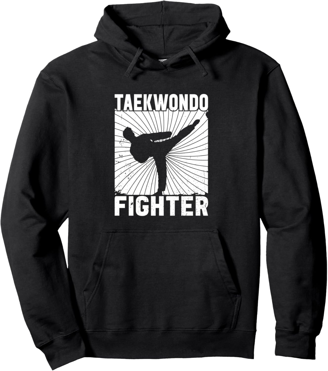 

Худи с силуэтом бойца тхэквондо Taekwondo Martial Arts Taekwondo Fighter, черный