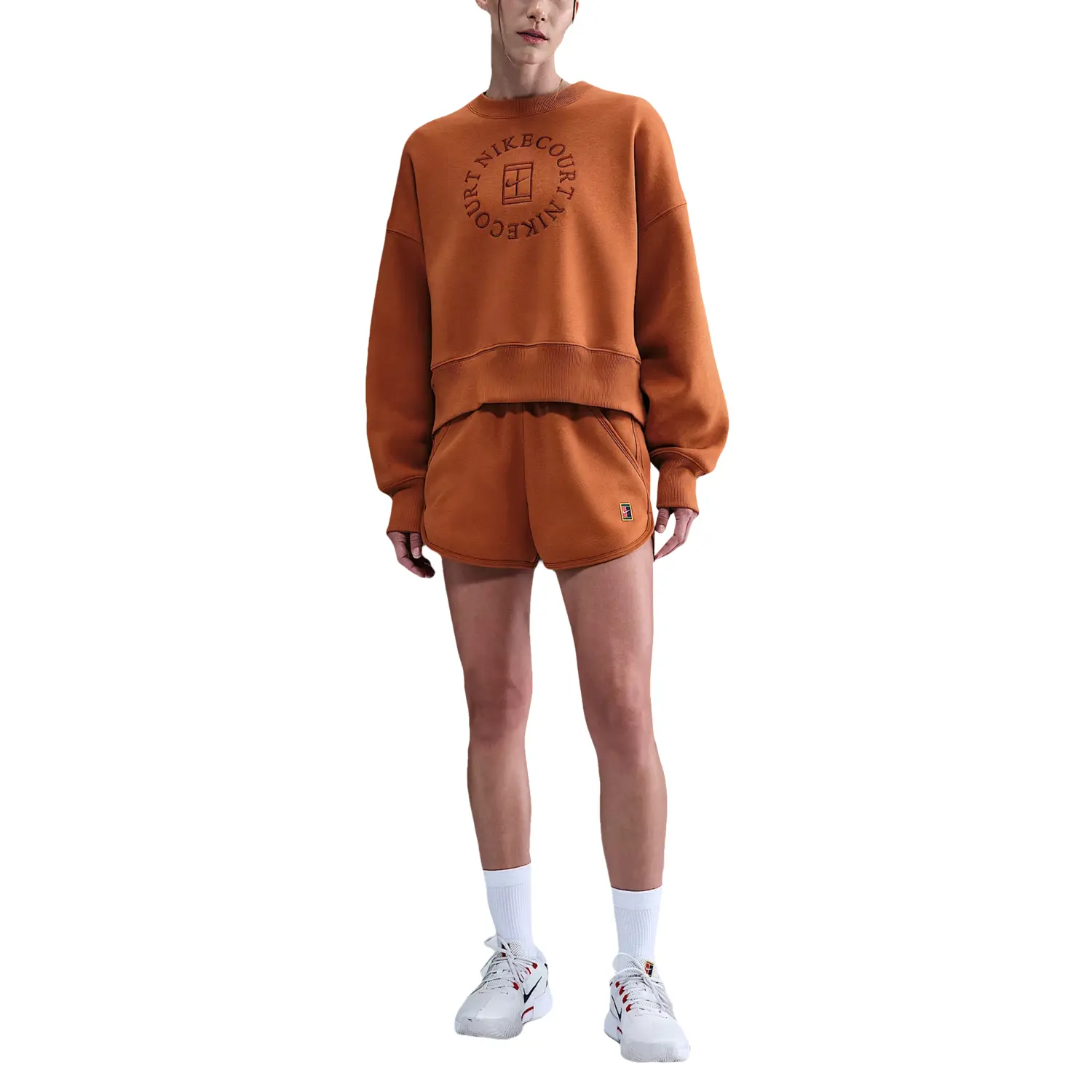 

Женский оверсайз свитшот Court Heritage Phoenix Fleece с круглым вырезом Nike, красный