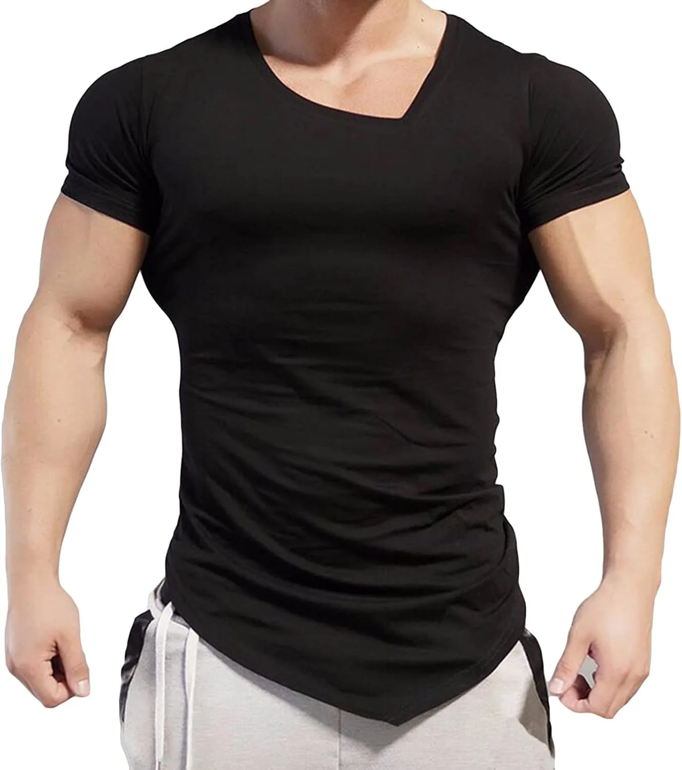 Мужская футболка slim fit с коротким рукавом