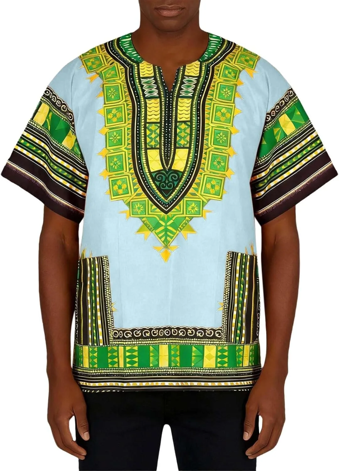 Футболка Unisex с коротким рукавом в стиле Dashiki, Plus Size