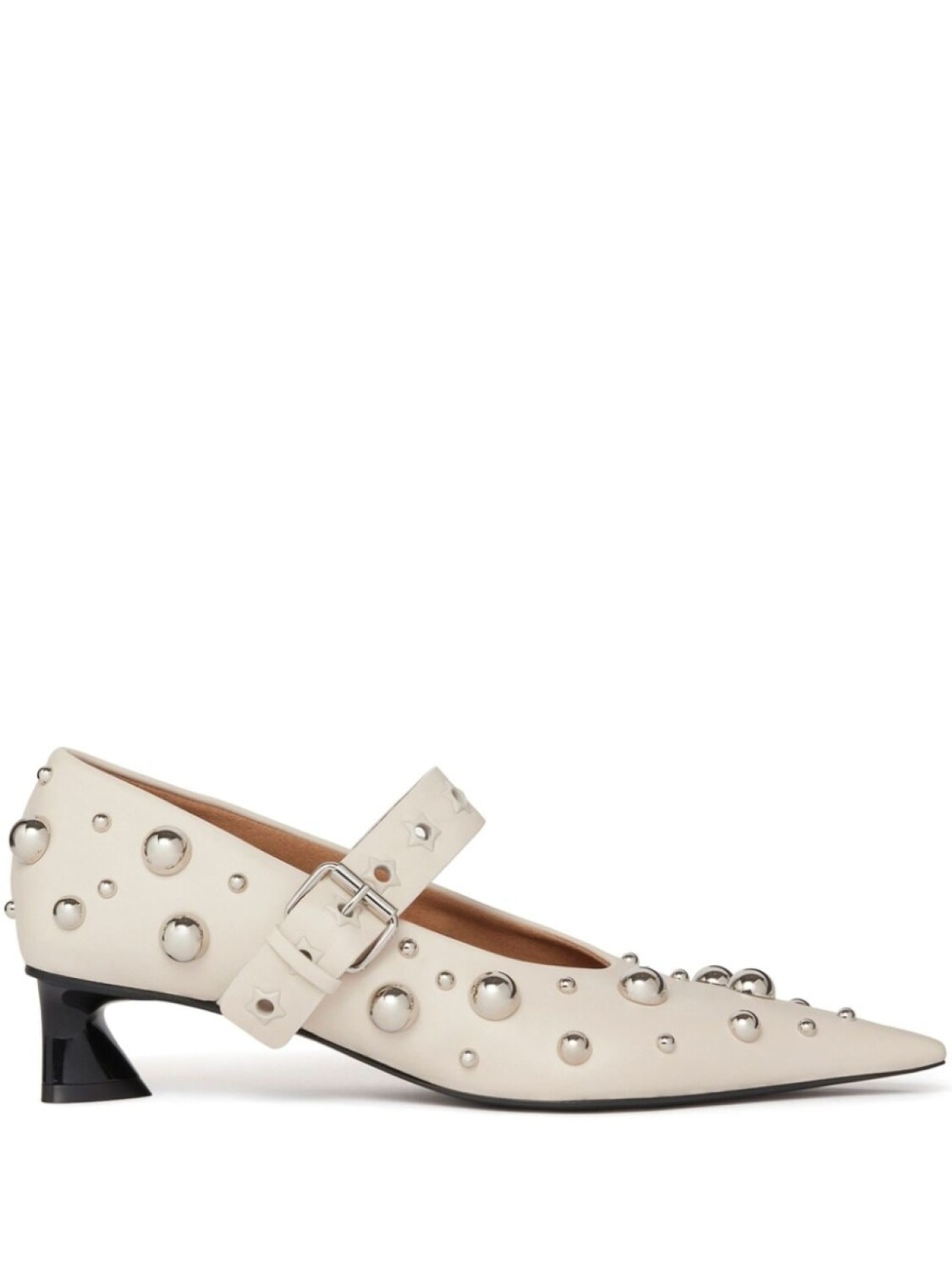 Stella McCartney туфли Elsa с заклепками, нейтральный цвет