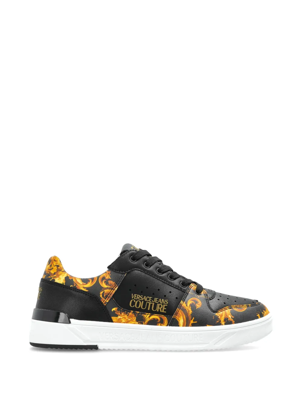 Кроссовки с принтом Barocco Versace Jeans Couture, черный
