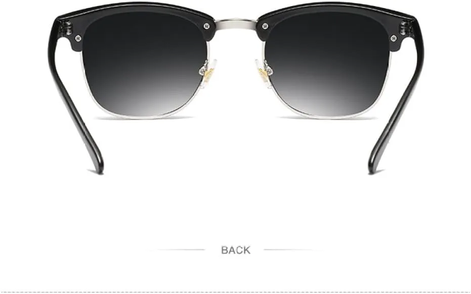 

Ретро поляризованные солнцезащитные очки для мужчин и женщин, полуободковая оправа, квадратная форма, защита от УФ-излучения на 100% MUTYNE, 2 Pack C2 C3