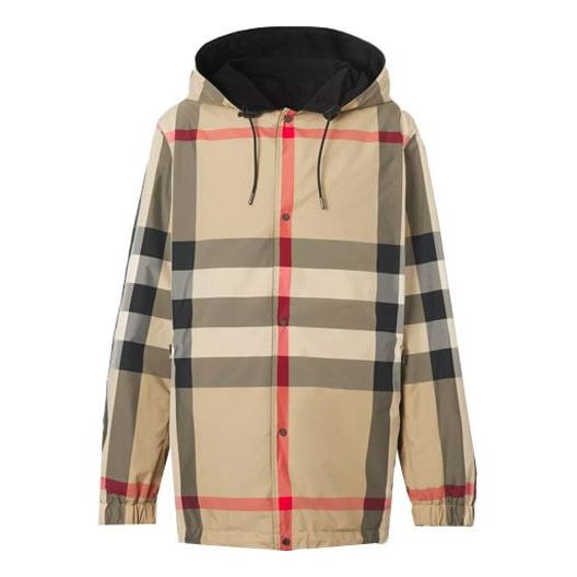 

Куртка Men's Burberry Double Sided Classic Plaid Hooded Jacket Beige, цвет creamy