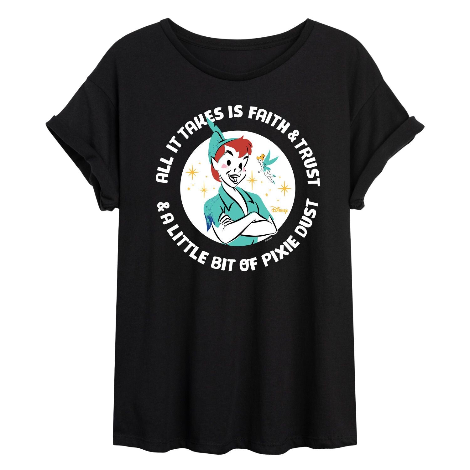

Футболка Faith Trust Pixie Disney's Peter Pan Juniors с струящимся рисунком Disney