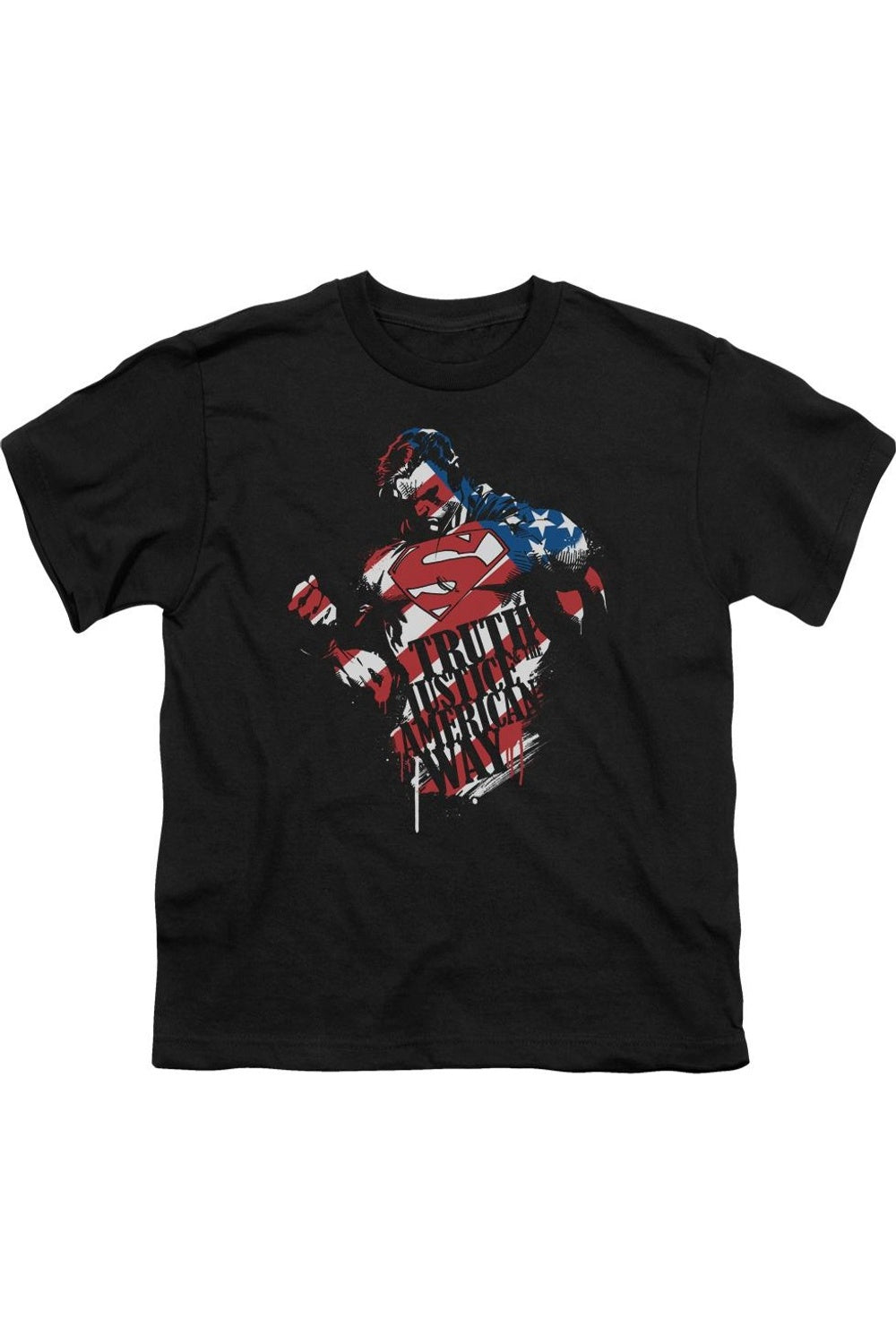

Футболка с коротким рукавом для детей "Superman: Американский путь" Gildan, черный