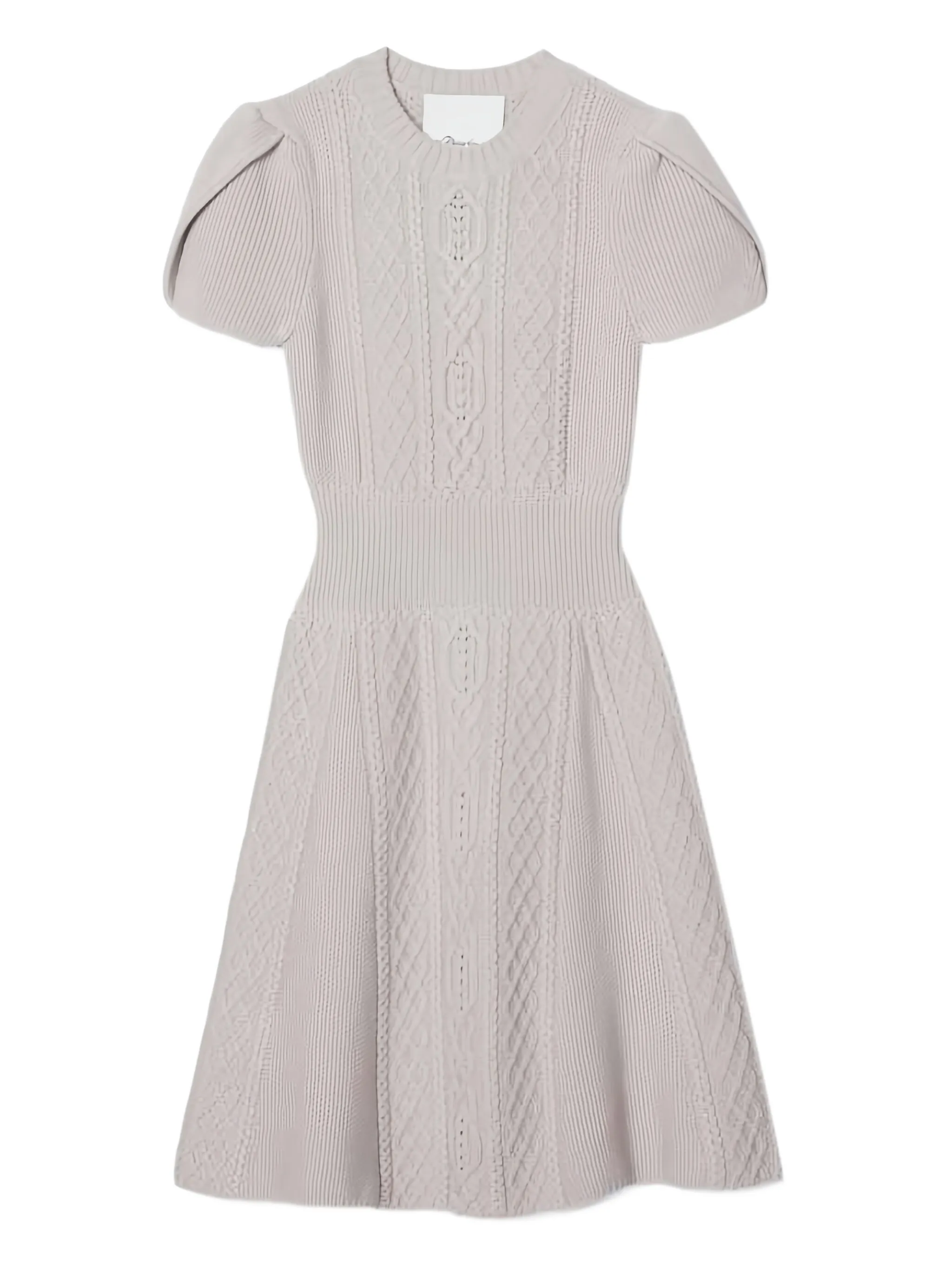 

Платье фактурной вязки с короткими рукавами 3.1 Phillip Lim, серый