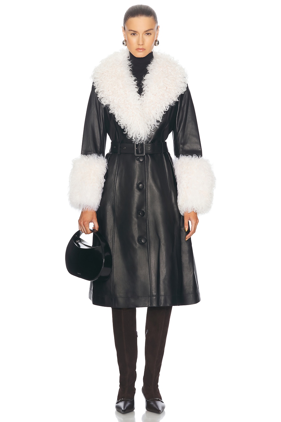 

Лисиное пальто Saks Potts, цвет Black & Cloud