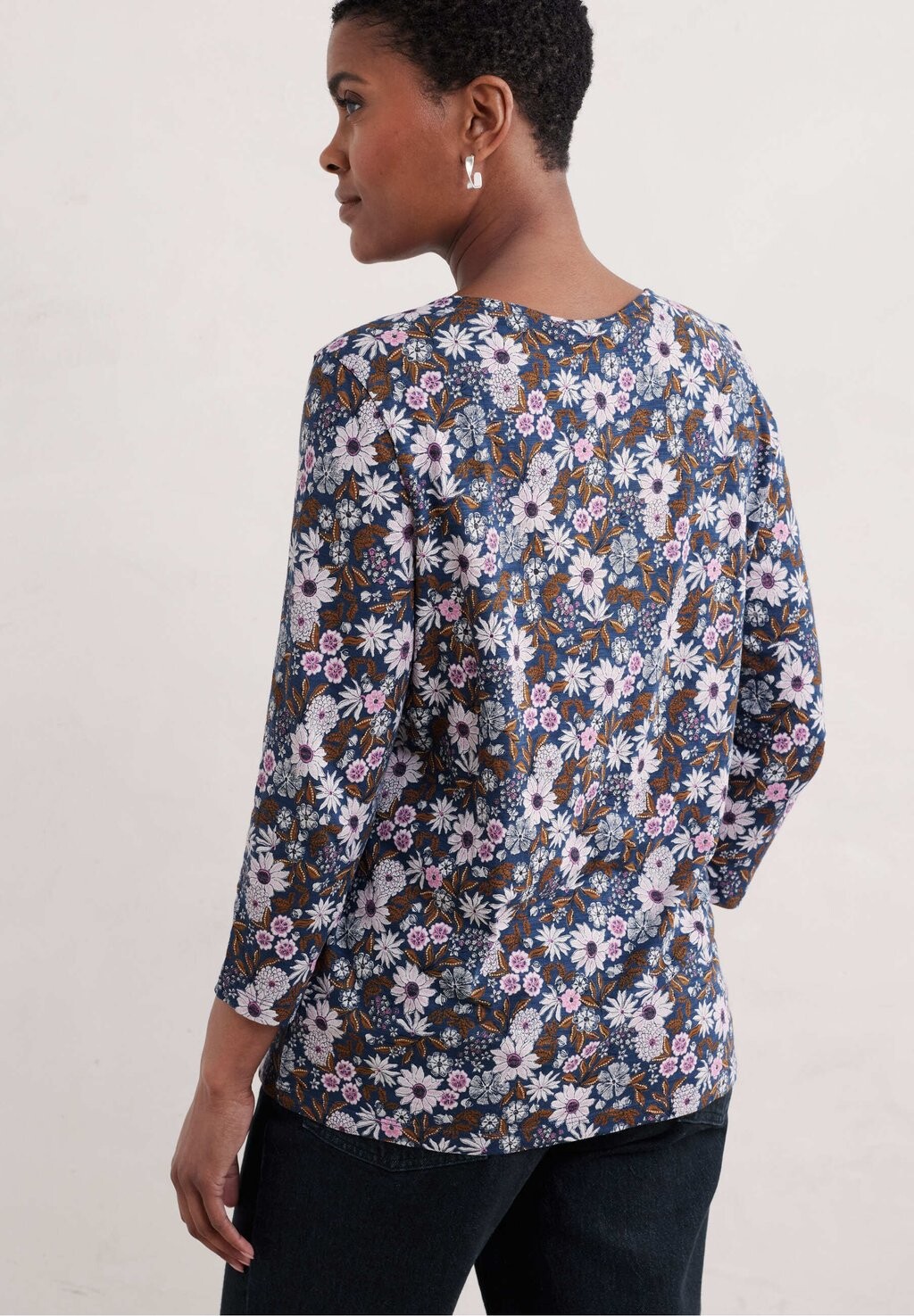 

Рубашка с длинным рукавом GYPSOPHILIA Seasalt Cornwall, темно-синий деним