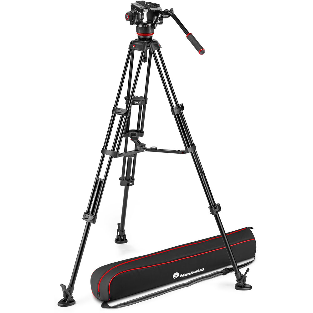 

Жидкостная видеоголовка Manfrotto 504X и алюминиевый штатив MVTTWINMA со средней растяжкой