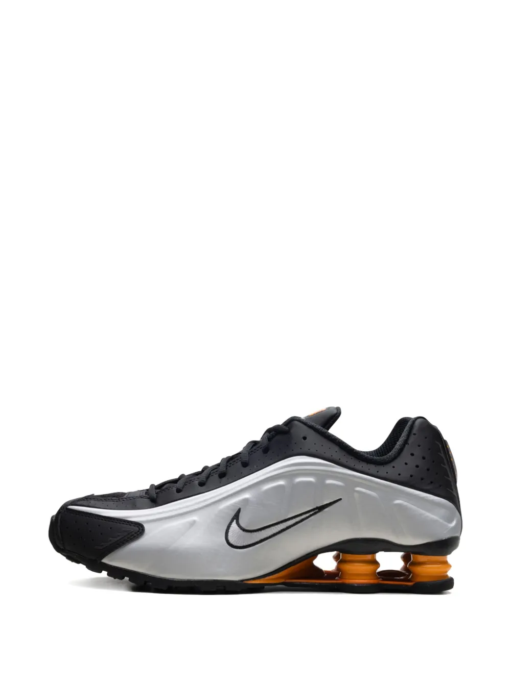 Кроссовки Shox R4 Black/Vast Grey/Bright Mandarin/Metallic Silver Nike, серебяный — фото 4