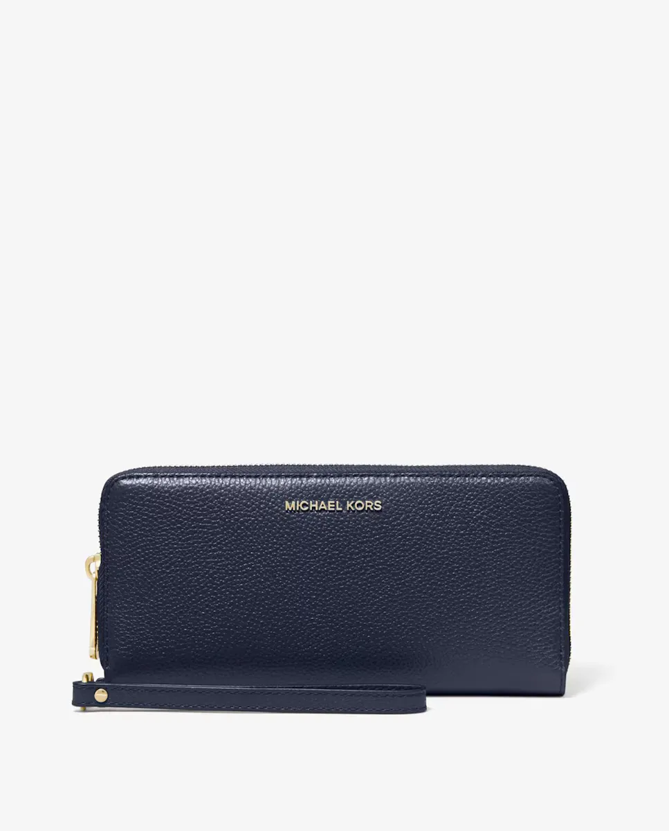 

Женский кошелек из зернистой кожи с ремешком Michael Michael Kors, темно-синий
