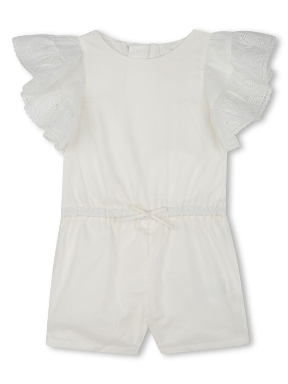 

Chloé Kids поплиновый комбинезон, белый