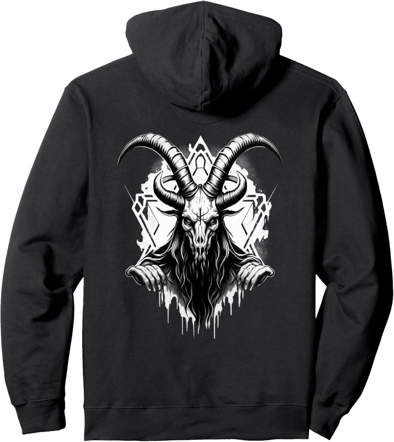 

Жуткий Бафомет - оккультная готическая толстовка с изображением демона Horror Baphomet Body & Pullover, черный