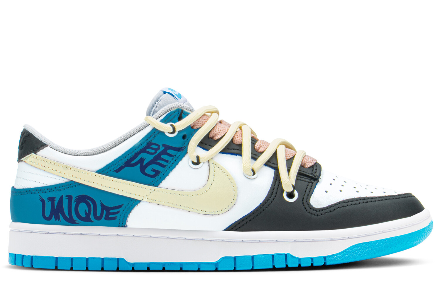 

Кроссовки Nike Dunk Skateboard Shoes Men Low-Top Beige Blue