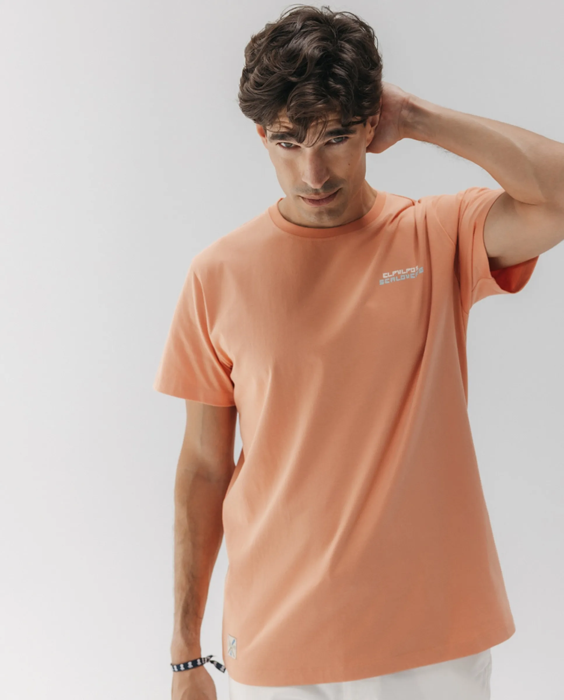 

Мужская футболка с коротким рукавом и принтом на спине El Pulpo, оранжевый