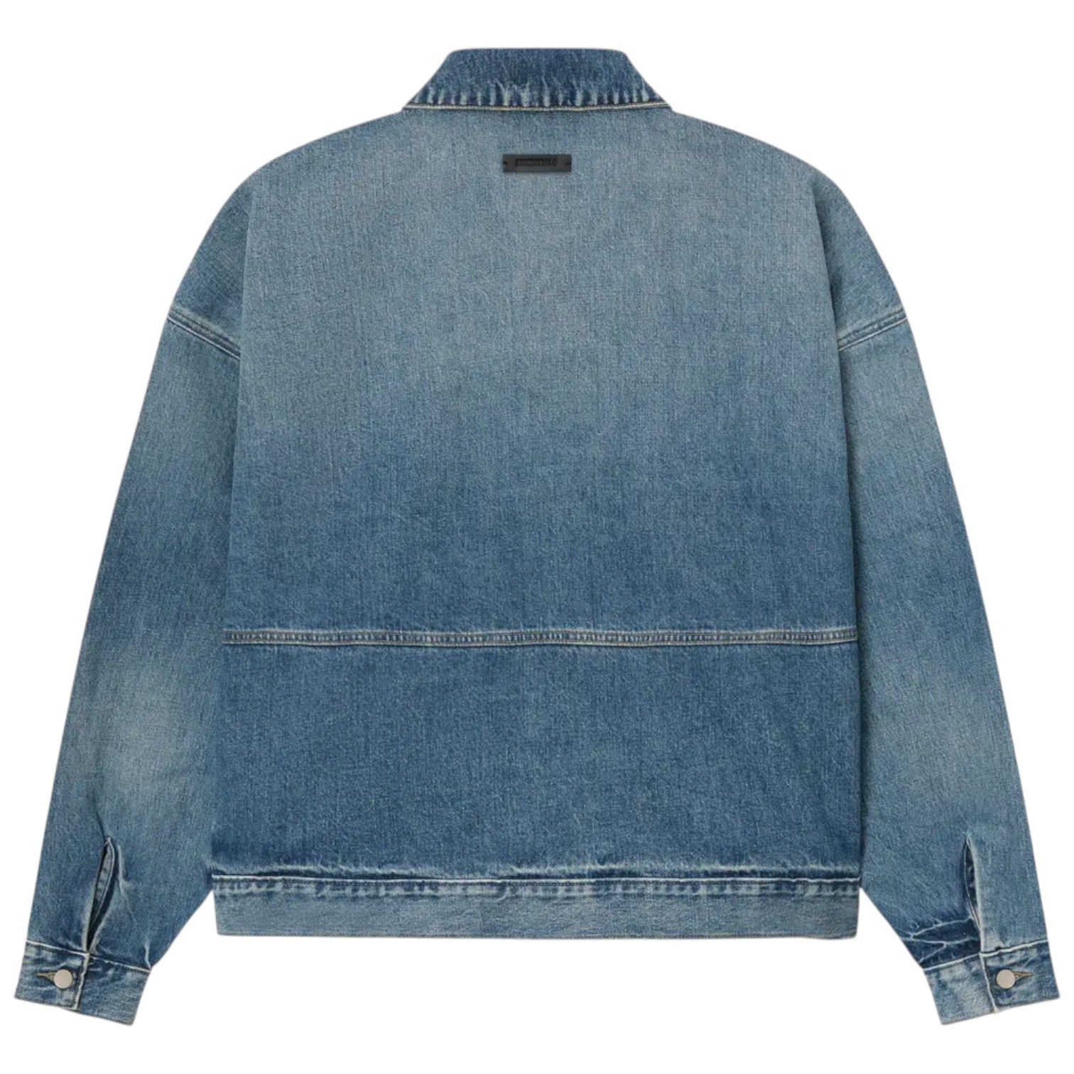 Джинсовая куртка-тракер Fear of God Essentials, цвет «Классический синий» — фото 2
