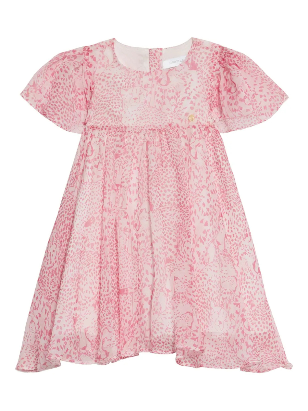 

Платье Roberto Cavalli Junior с абстрактным узором, розовый