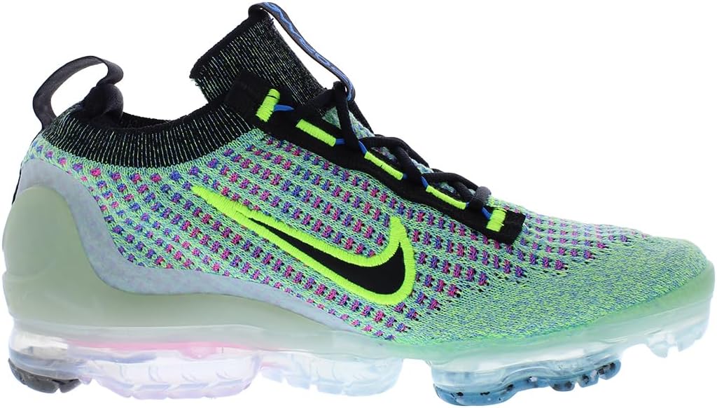 Кроссовки Nike Boys' Air Vapormax 2021 FK, черный/синий — фото 2