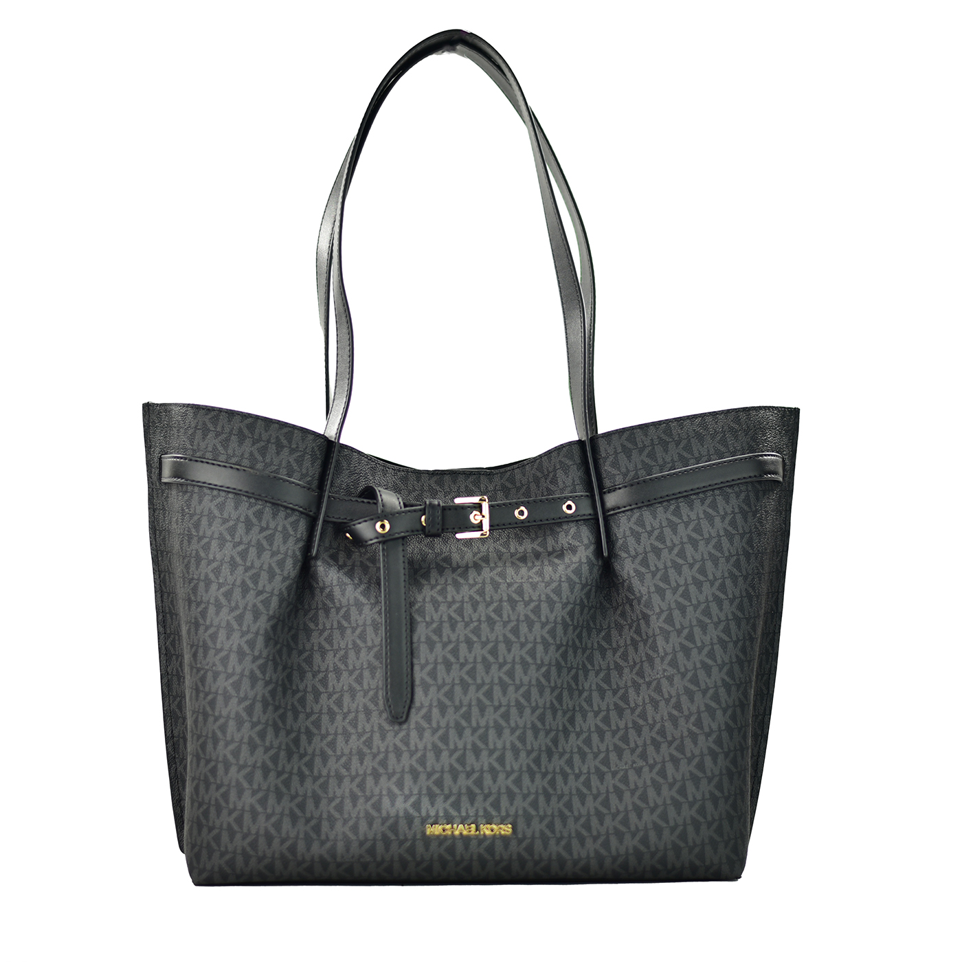 

Сумка-тоут Emilia большая черная фирменная из ПВХ East West Michael Kors