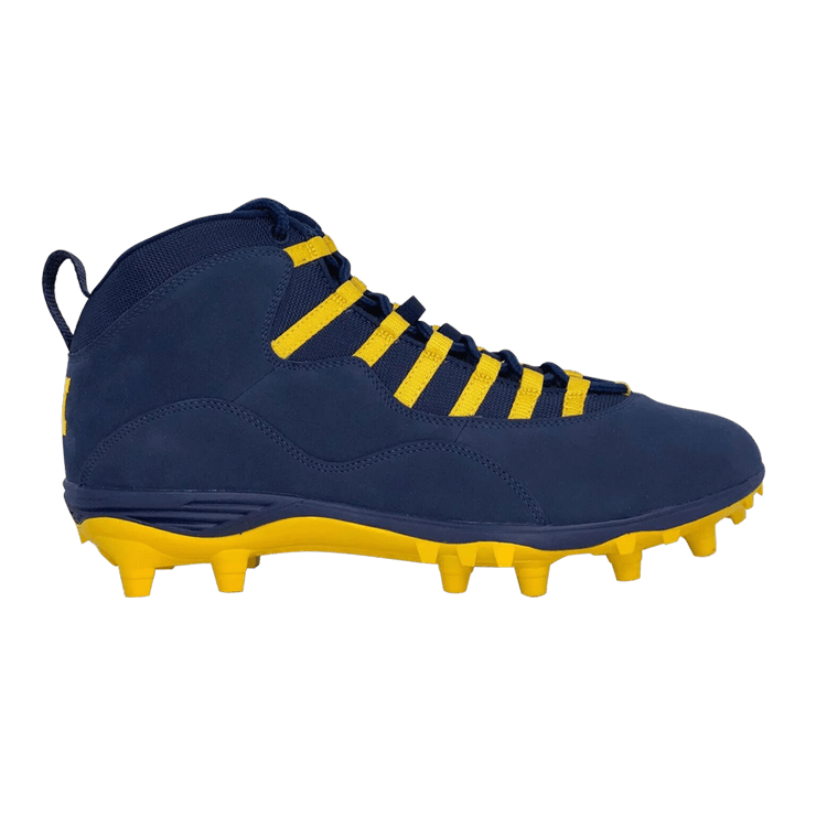 

Бутсы Air Jordan Air Jordan 10 Superbad 'Michigan Wolverines' PE, синий