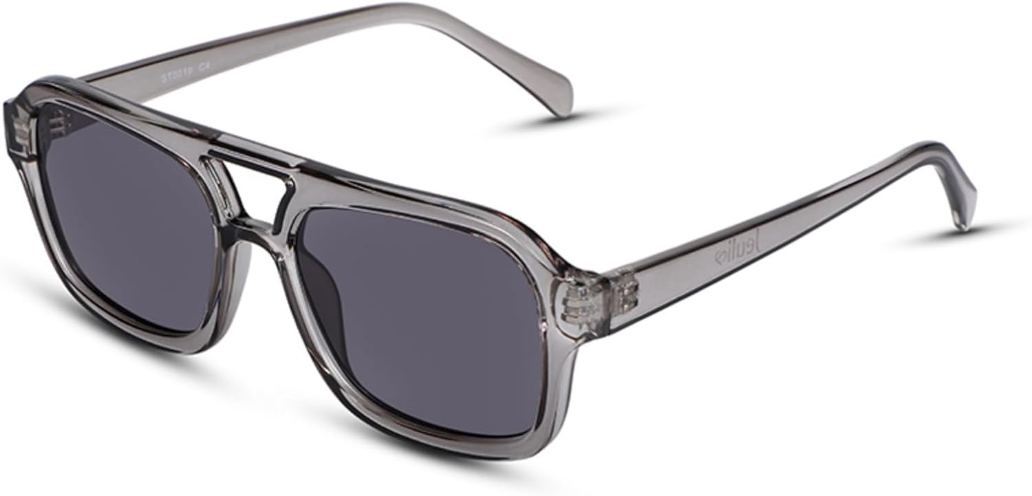 

Ретро поляризованные солнцезащитные очки-авиаторы в прямоугольной оправе черепахового цвета для женщин и мужчин, модные солнцезащитные очки для вождения с защитой от УФ-излучения UV400 AOOLIA, Grey