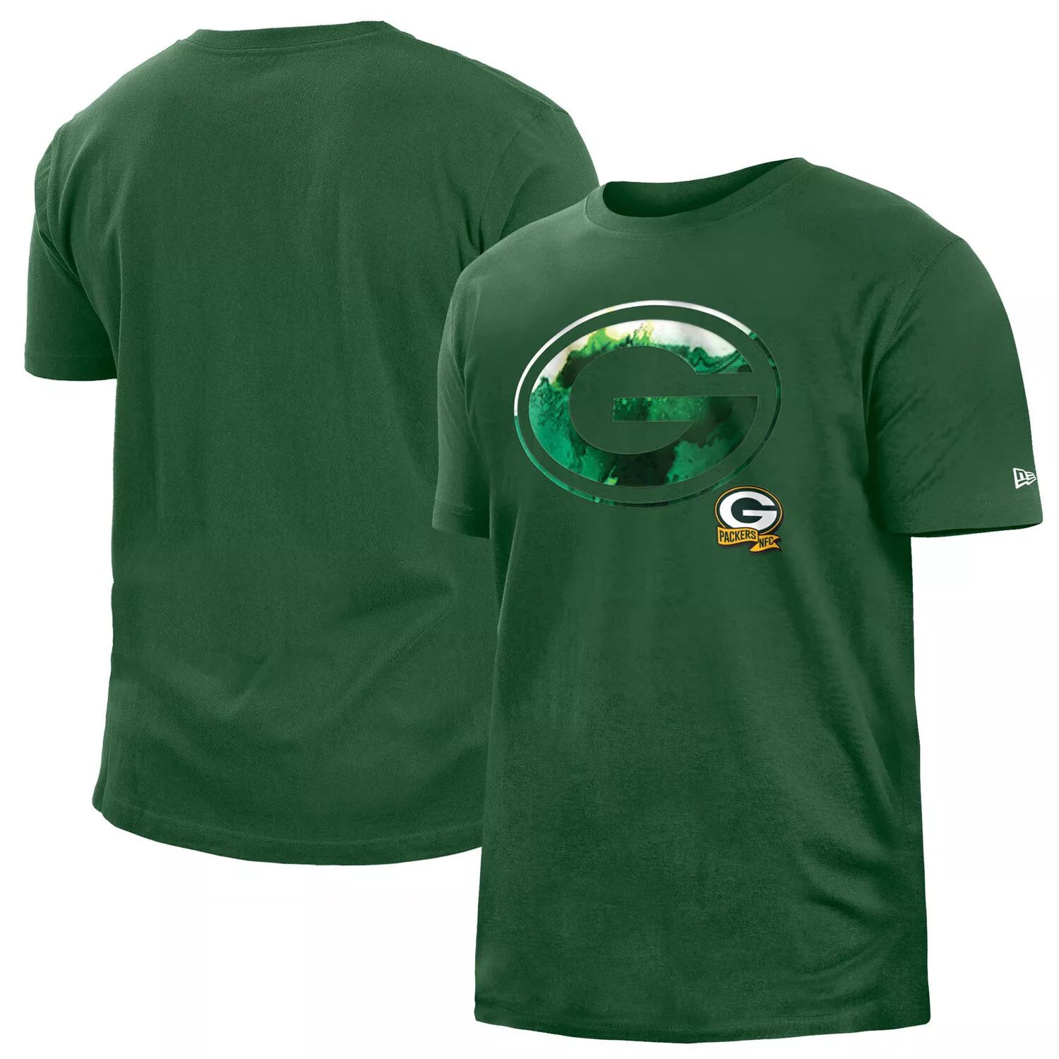 

Мужская зеленая футболка Green Bay Packers 2022 Sideline Ink Dye New Era, Зеленый, Мужская зеленая футболка Green Bay Packers 2022 Sideline Ink Dye New Era