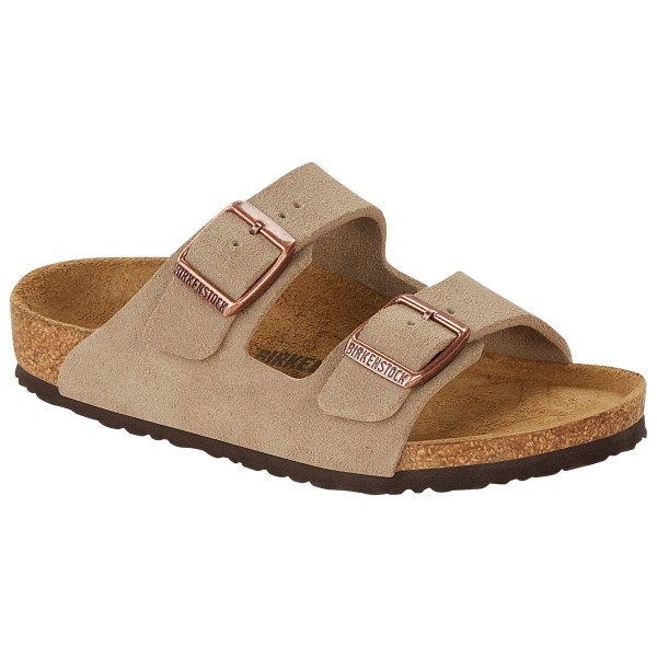 Детские сандалии из замши и кожи Arizona Birkenstock, коричневый — фото 2