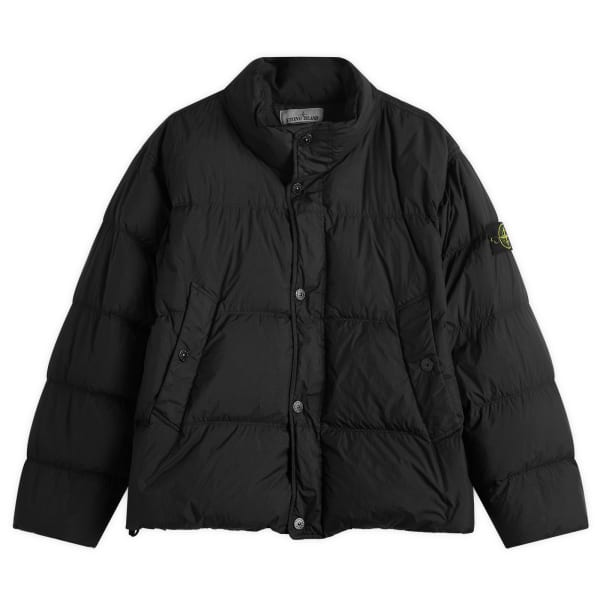 

Куртка-Пуховик из жатого репсового нейлона Stone Island, черный