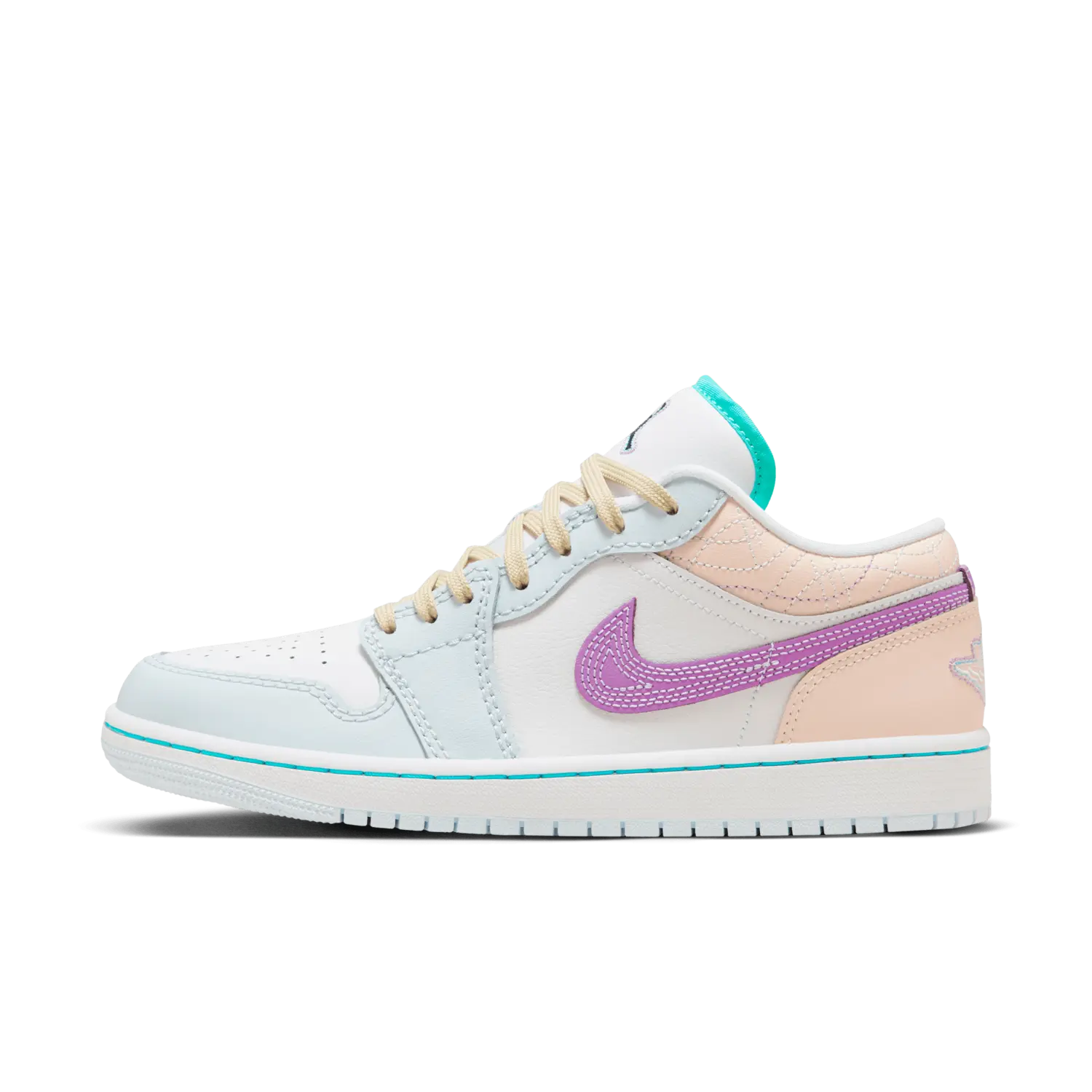 Jordan Air Jordan 1 Винтажные женские баскетбольные кроссовки, бежево-розовый
