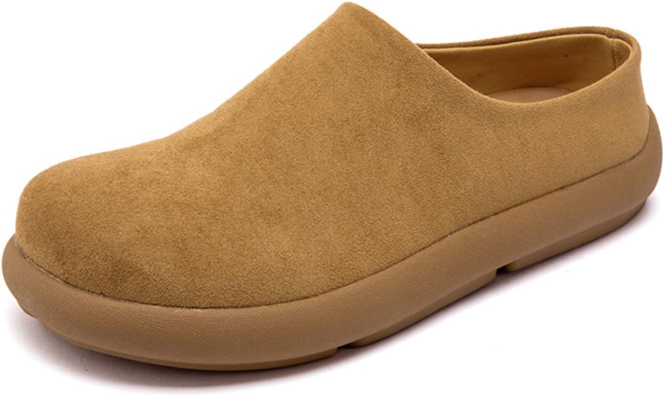 

Мужские тапочки Azttoztto с платформой- с круглым носком, без застежки, с низким каблуком для повседневного комфорта и увеличения роста, желтый