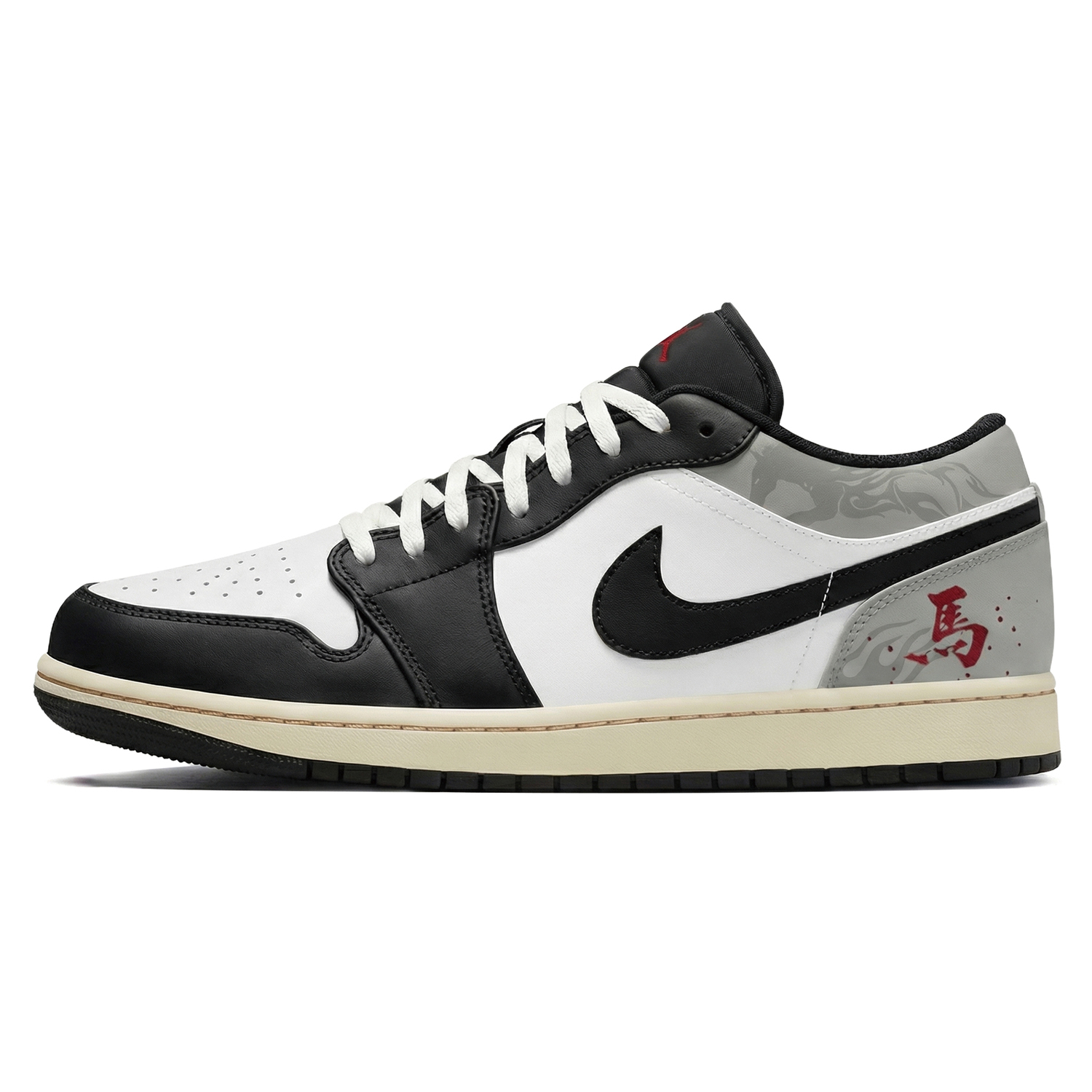 

Air 1 Low CNY Horse Year, Three Times Laboratory, Ink Horse Chasing The Wind Abrasion Resistant Low top Jordan, черный
